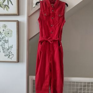 Levi's Red Sleeveless Jumpsuit